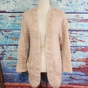 Women's Lt Pink Sweater Cardigan Size M